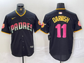 Men's San Diego Padres Yu Darvish #11 Black Replica Player Jersey1