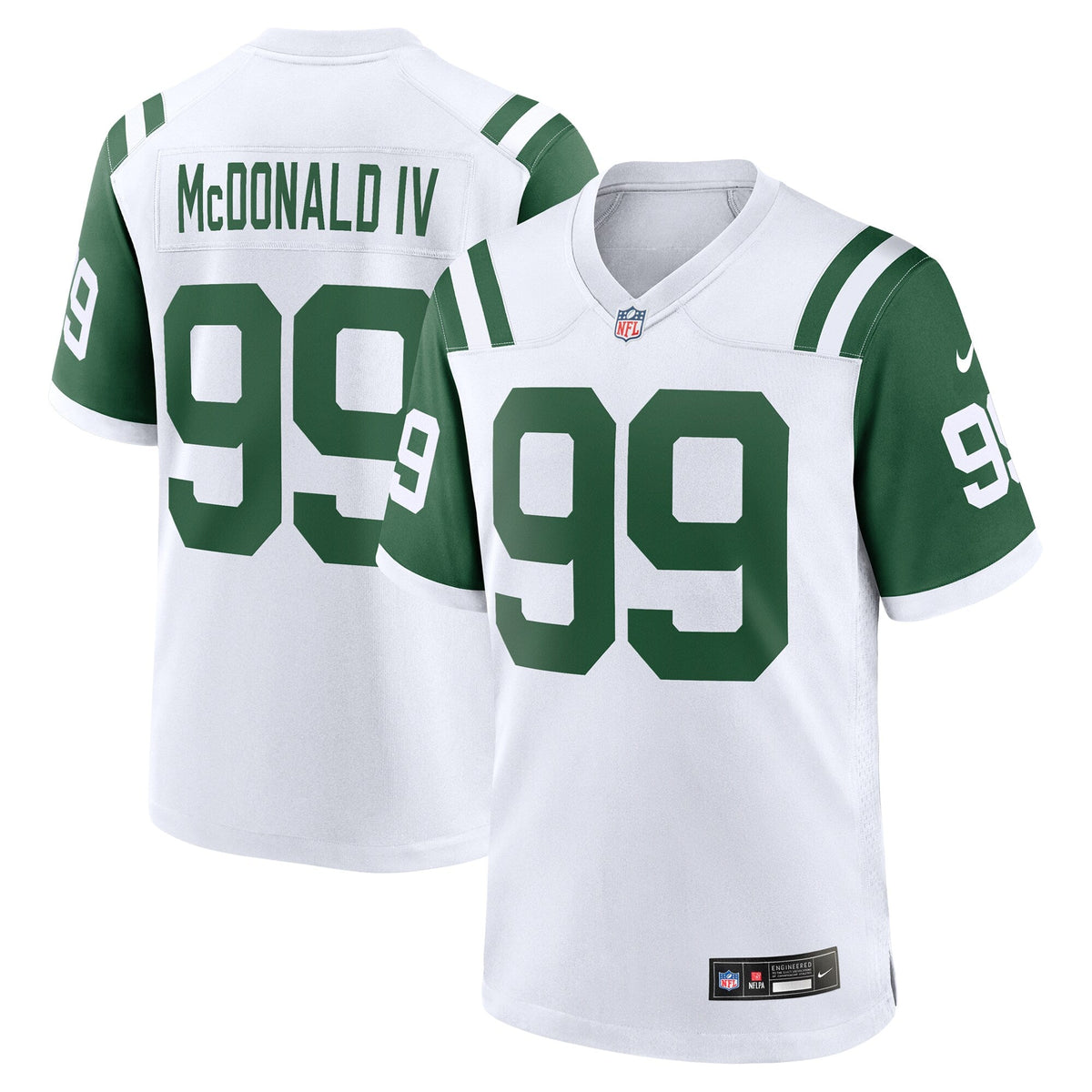 Will McDonald IV New York Jets  Classic Alternate Game Jersey - White