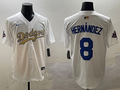 Men's Los Angeles Dodgers Enrique Hernandez White Player Game Jersey