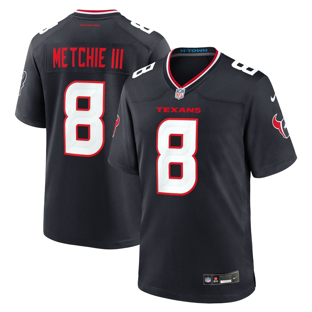 John Metchie III Houston Texans  Team Game Jersey -  Navy