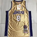Kobe Bryant 2020 Hall of Fame Gold Fully Embroidered 8# Jersey
