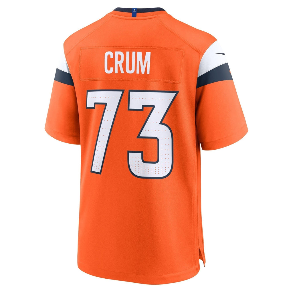 Frank Crum Denver Broncos  Team Game Jersey -  Orange