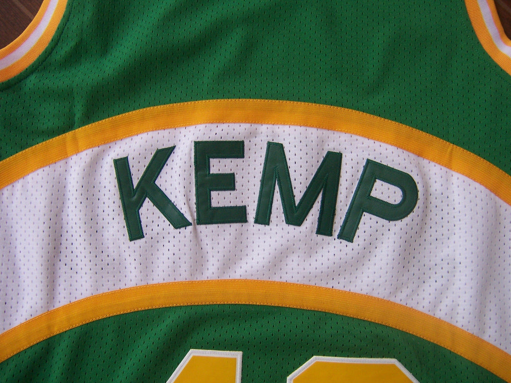SuperSonics No. 40 Rain Man Shawn Kemp Green Jersey