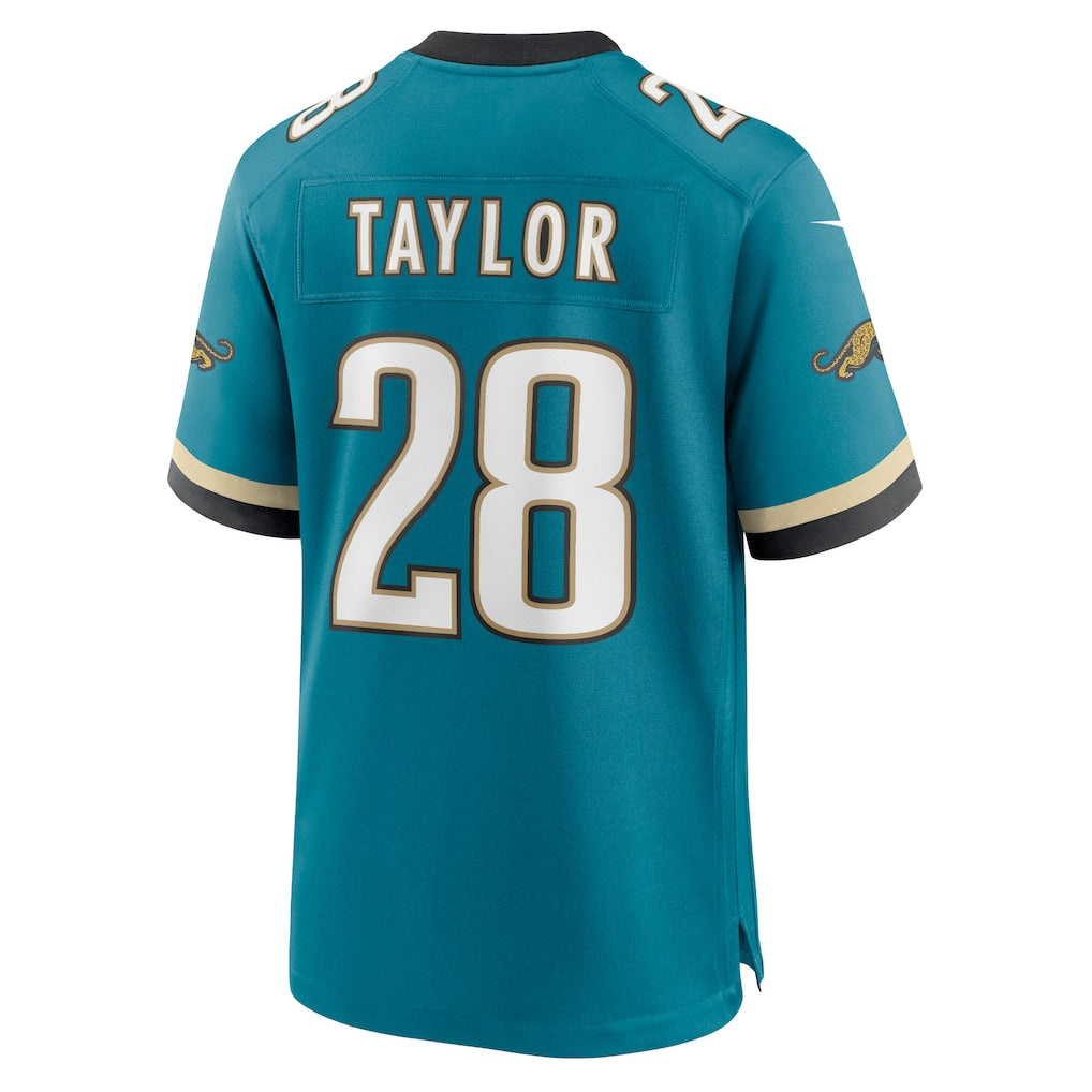 J.Jaguars #28 Fred Taylor Teal Prowler Throwback Retired Player Game Jersey
