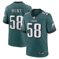 Jalyx Hunt Philadelphia Eagles  Team Game Jersey - Midnight Green