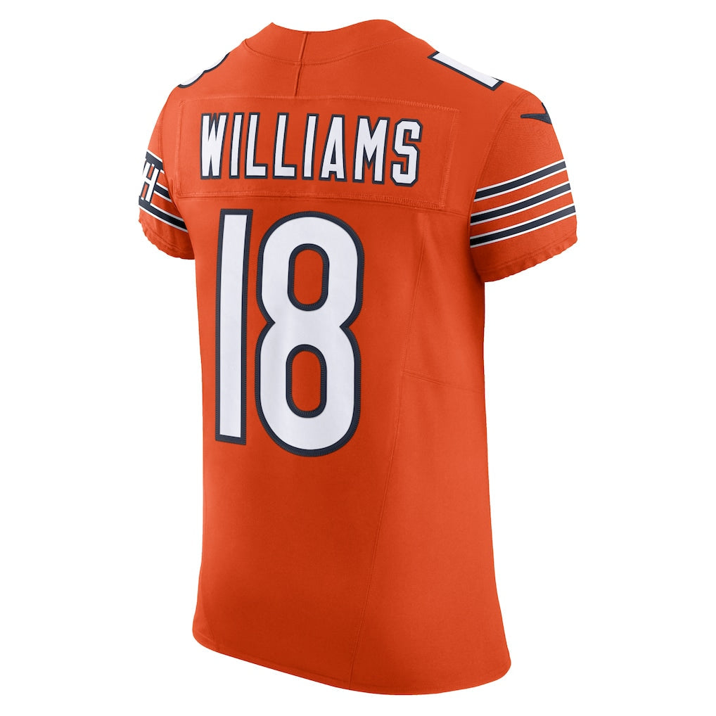 C.Bears #18 Caleb Williams Orange Alternate Vapor F.U.S.E. Elite Jersey