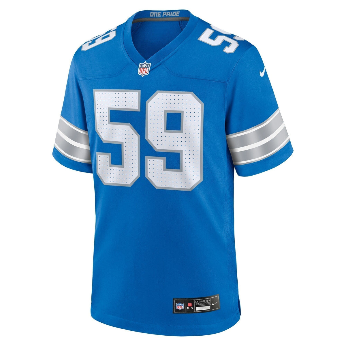 Giovanni Manu Detroit Lions  Team Game Jersey -  Blue