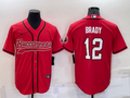 Men's Tampa Bay Buccaneers Tom Brady Red Game Jersey Joint Edition