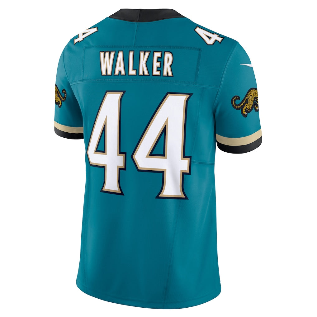 J.Jaguars #44 Travon Walker Teal Prowler Throwback Vapor F.U.S.E. Limited Jersey