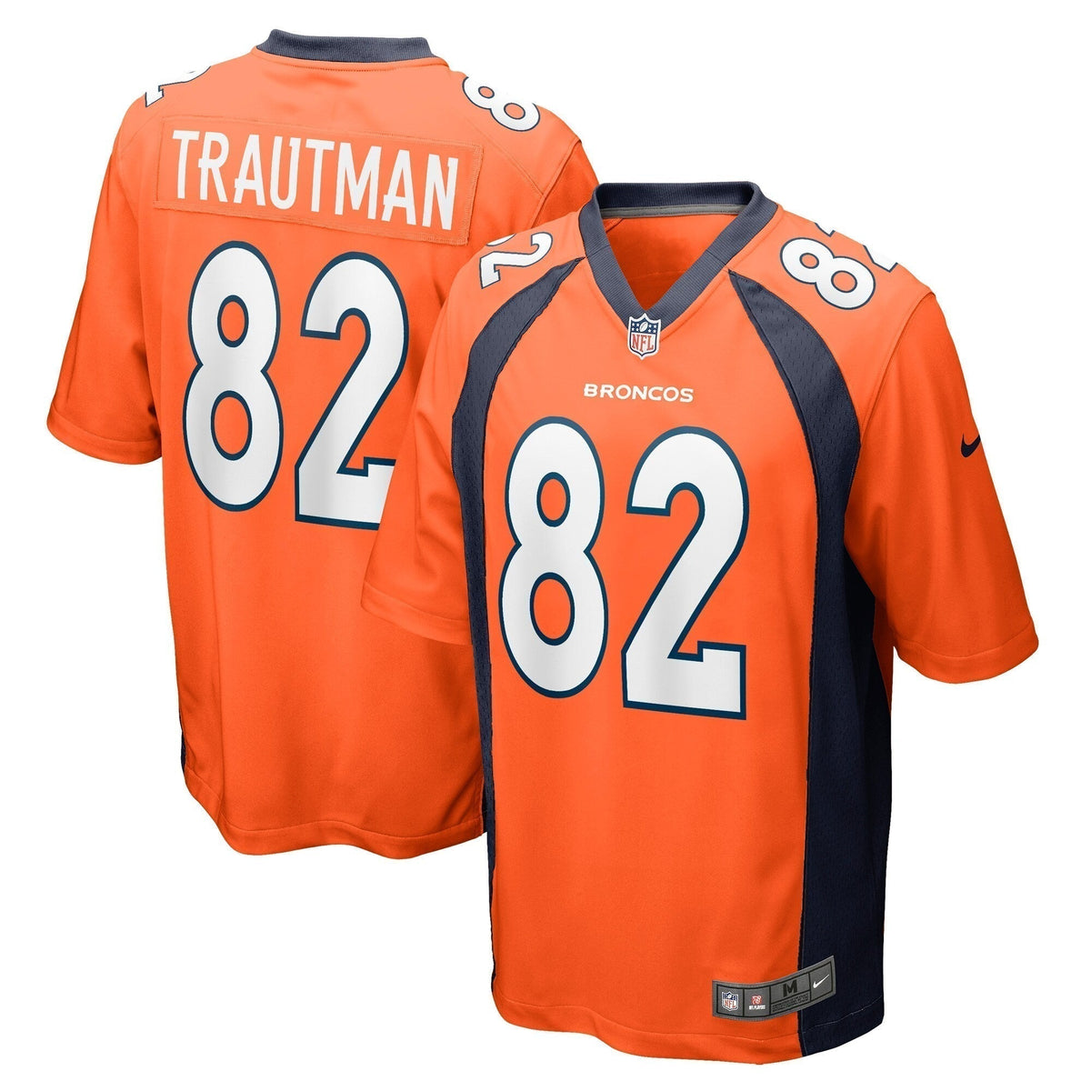Adam Trautman Denver Broncos  Team Game Jersey -  Orange