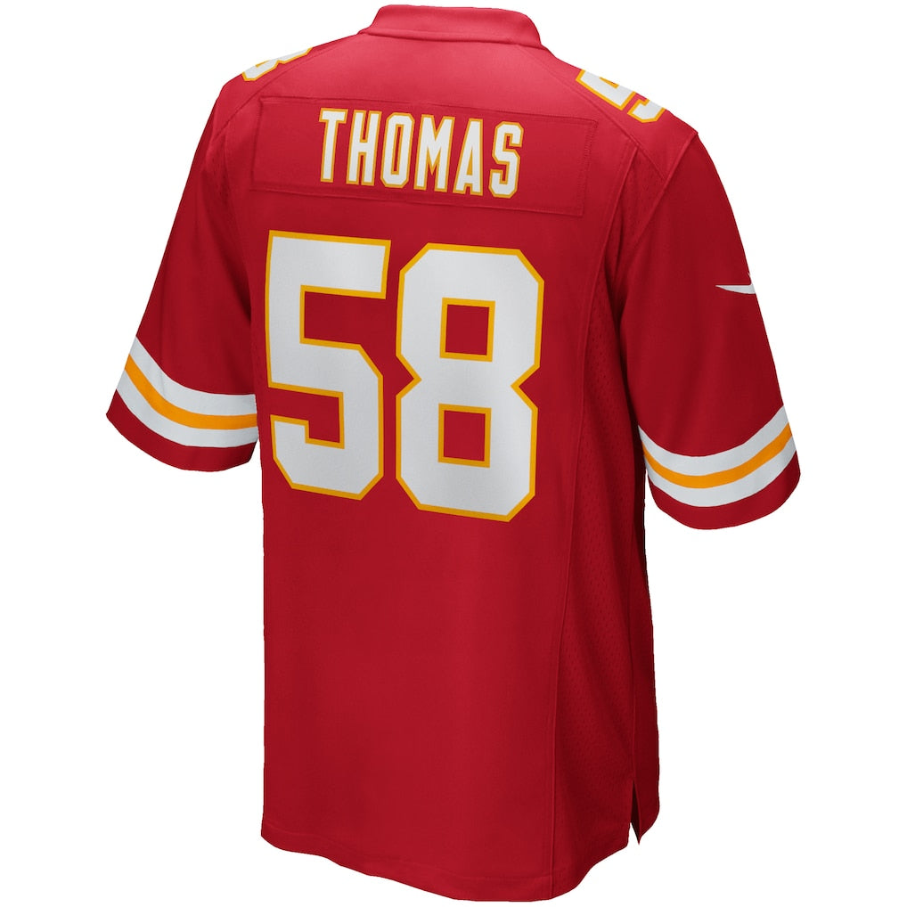 KC.Chiefs #58 Derrick Thomas Red Game Retired Player Jersey