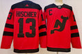Men's New Jersey1 Devils Nico Hischier #13 Red Game Jersey1