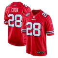 Men's Buffalo Bills James Cook  Red Alternate Game Jersey