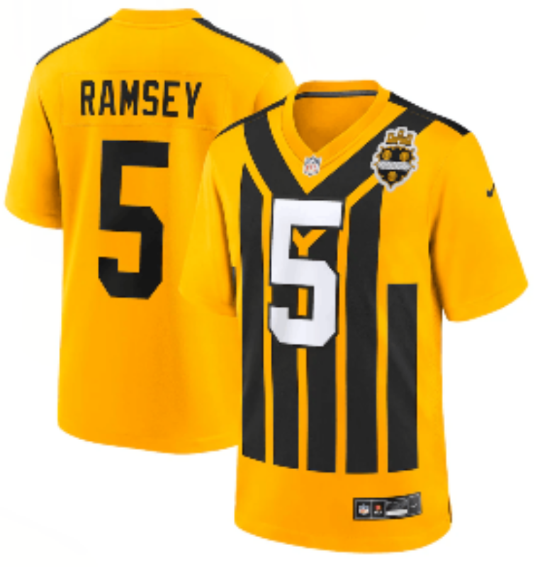 Men's Pittsburgh Steelers Jalen Ramsey  Jersey -  Retro Yellow-2