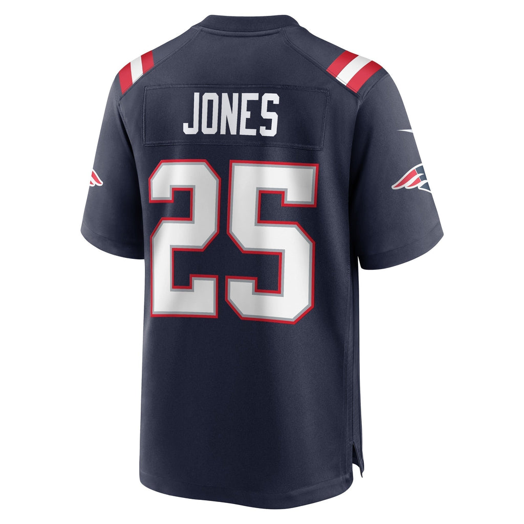 Marcus Jones New England Patriots  Game   Jersey - Navy