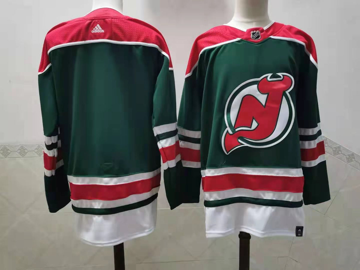 Men's New Jersey1 Devils Green Blank Player Jersey1