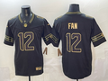 Men's Seattle Seahawks 12s #12 Black Game Player Jersey