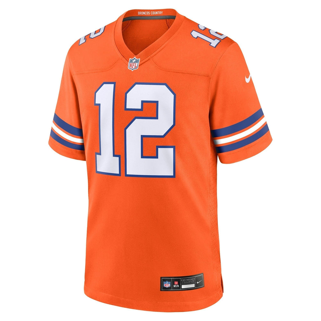 Tim Patrick Denver Broncos  Mile High Collection 1977 Throwback   Game Jersey - Orange
