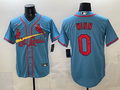 Men's St. Louis Cardinals Masyn Winn #0 Light Blue Alternate Replica Jersey