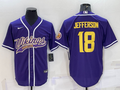 Men's Minnesota Vikings Justin Jefferson Purple Player Jersey Joint Edition