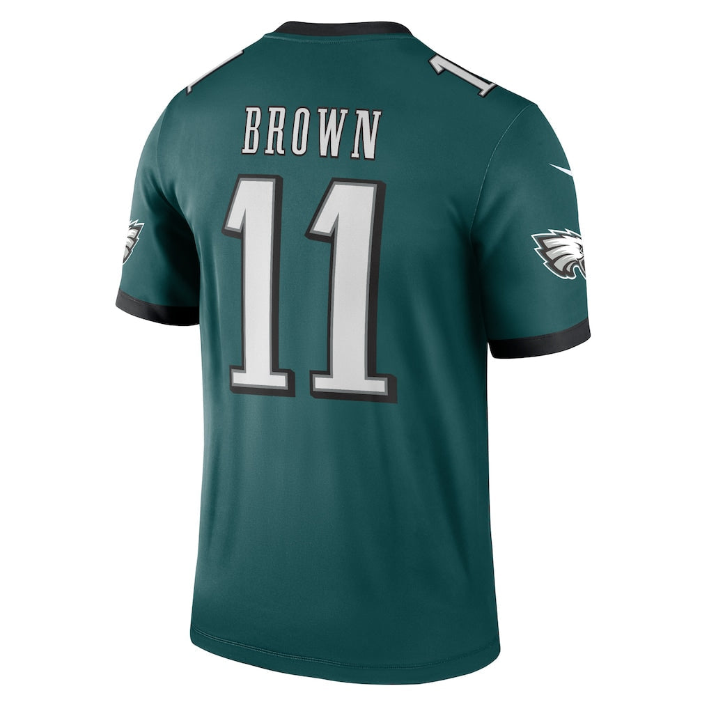 P.Eagles #11 A.J. Brown Green Legend Player Performance Top Jersey
