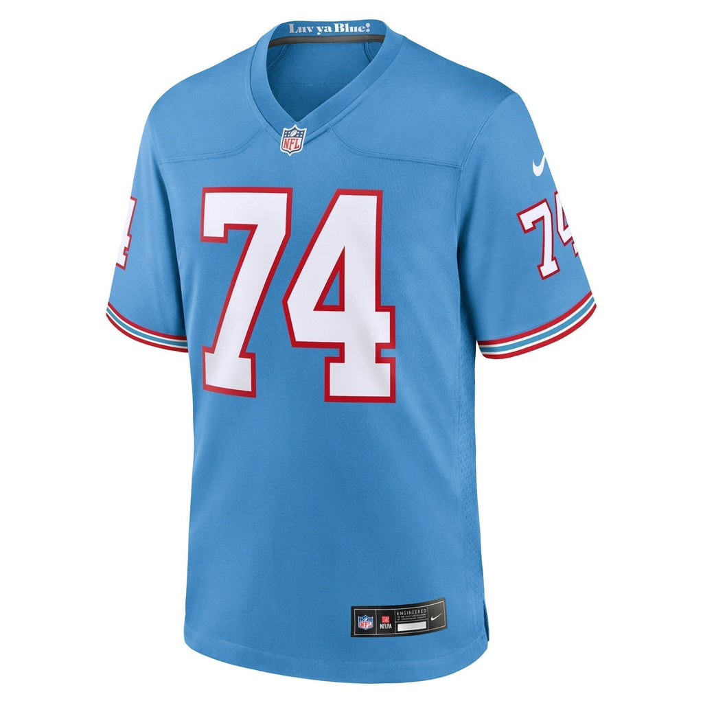 Bruce Matthews Tennessee Titans  Oilers Throwback Retired   Game Jersey - Light Blue