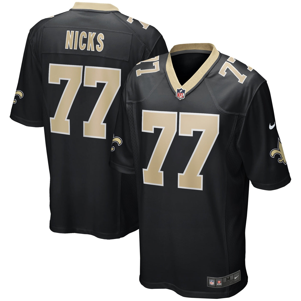 Carl Nicks New Orleans Saints  Game Retired   Jersey - Black
