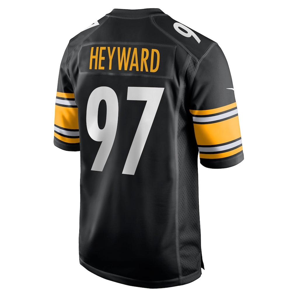 P.Steelers #97 Cameron Heyward Black Game Jersey