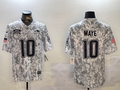 Men's New England Patriots Drake Maye Arctic Camo 2024 Salute to Service Limited Jersey