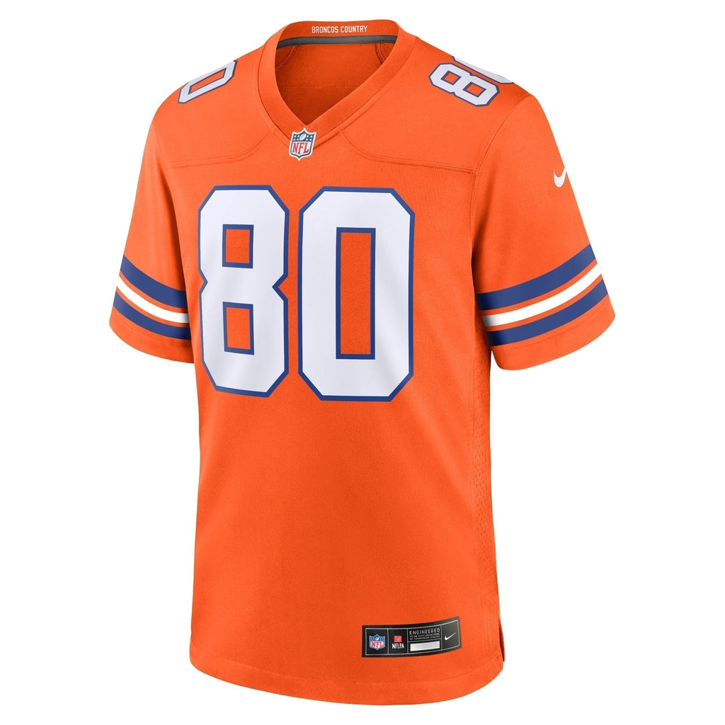 Rod Smith Denver Broncos  Mile High Collection 1977 Throwback Retired   Game Jersey - Orange