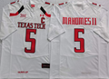 Men's Texas Tech Red Raiders Patrick Mahomes White Player Game Jersey