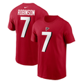 Men's Atlanta Falcons Bijan Robinson  Red Player Name & Number T-Shirt