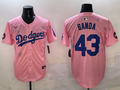 Men's Los Angeles Dodgers Anthony Banda Pink Game Jersey
