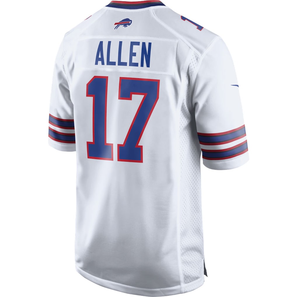 B.Bills #17 Josh Allen White Game Player Jersey