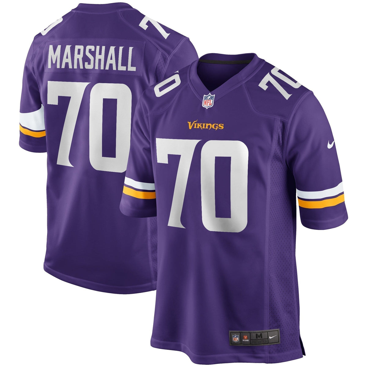 Jim Marshall Minnesota Vikings  Game Retired   Jersey - Purple