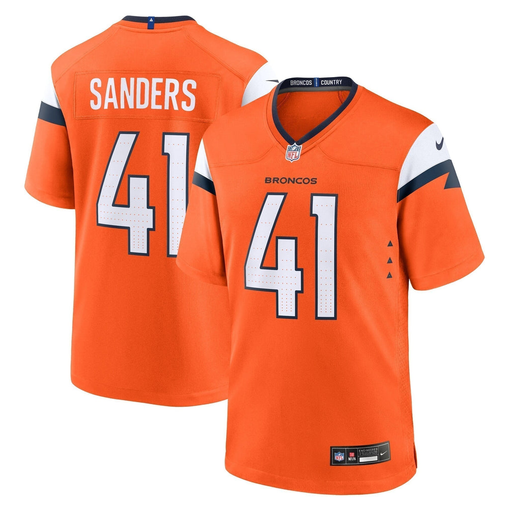 Drew Sanders Denver Broncos  Team Game Jersey -  Orange