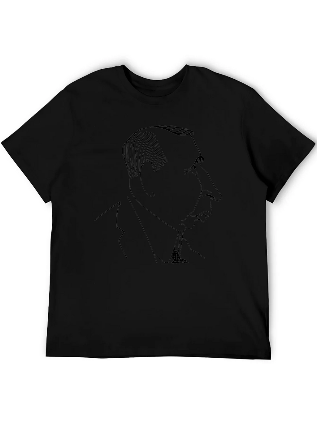 Caricature Silhouette Black T-Shirt