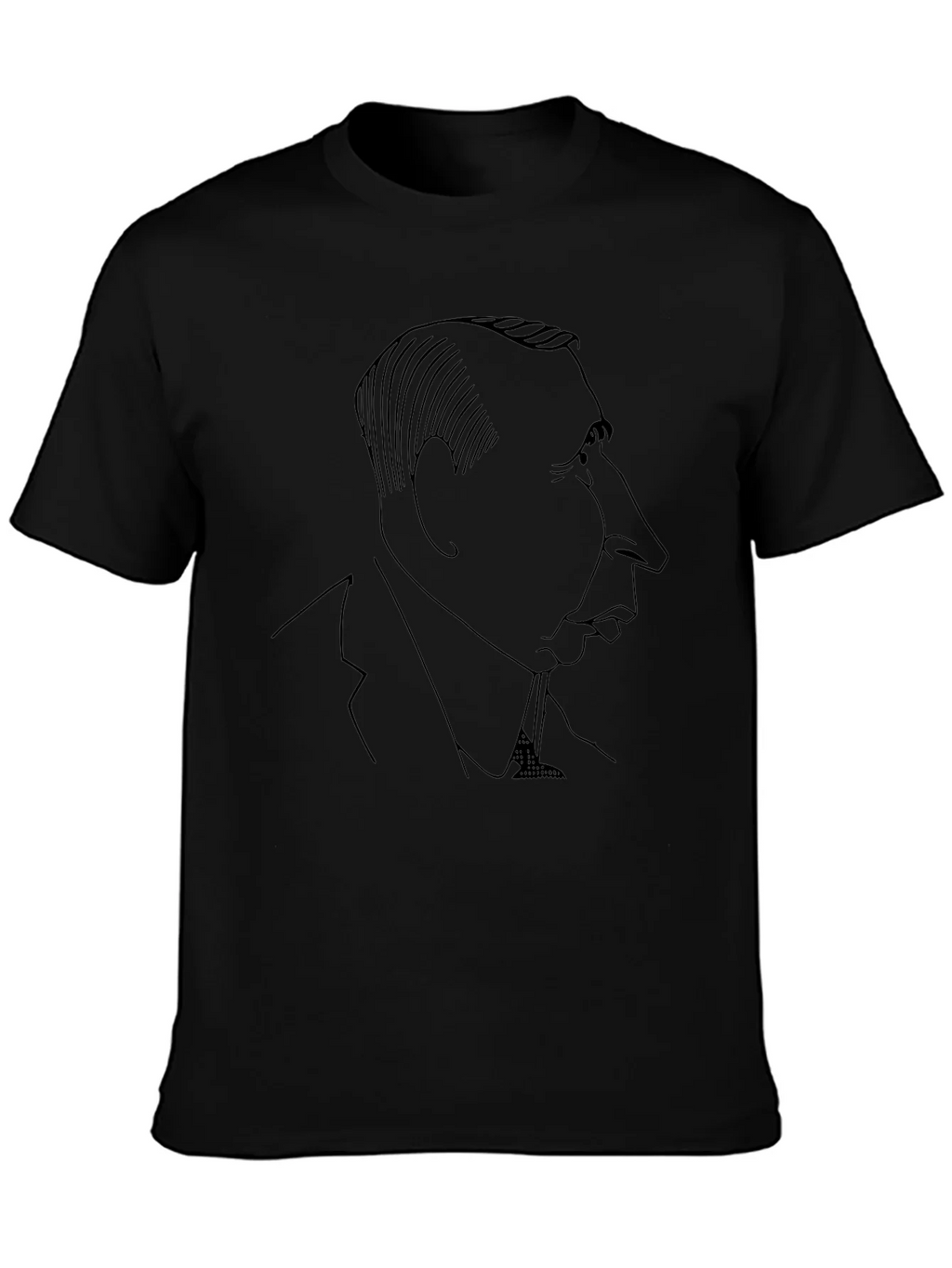 Caricature Silhouette Black T-Shirt