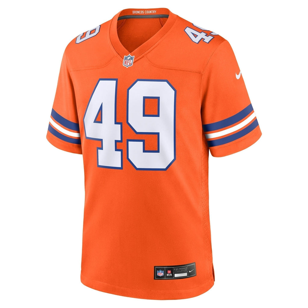 Alex Singleton Denver Broncos  Alternate Game Jersey -  Orange