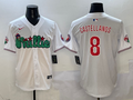 Men's Philadelphia Phillies Nick Castellanos #8 White Game Jersey1
