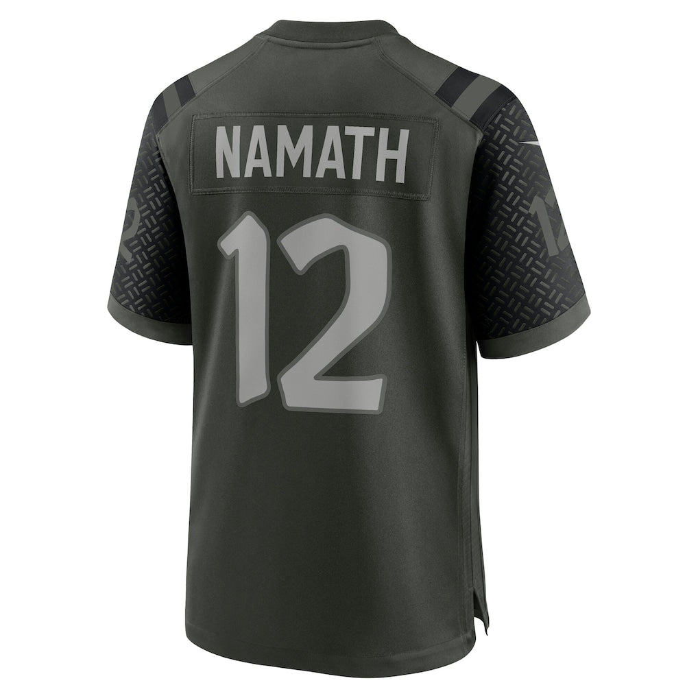 NY.Jets #12 Joe Namath Gotham Green 2025 Rivalries Collection Retired Player Game Jersey