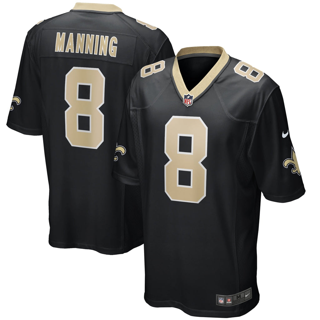Archie Manning New Orleans Saints  Game Retired   Jersey - Black