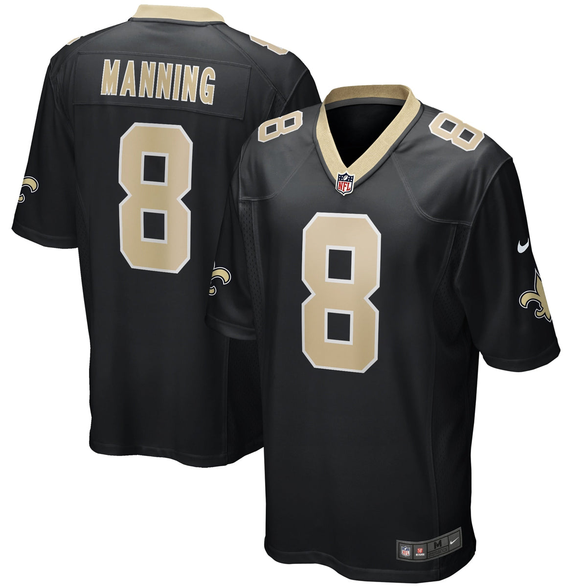 Archie Manning New Orleans Saints  Game Retired   Jersey - Black