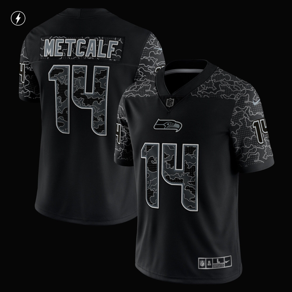 DK Metcalf Seattle Seahawks  RFLCTV Limited Jersey - Black