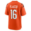 C.Bengals #16 Joe Flacco Orange Alternate Game Jersey