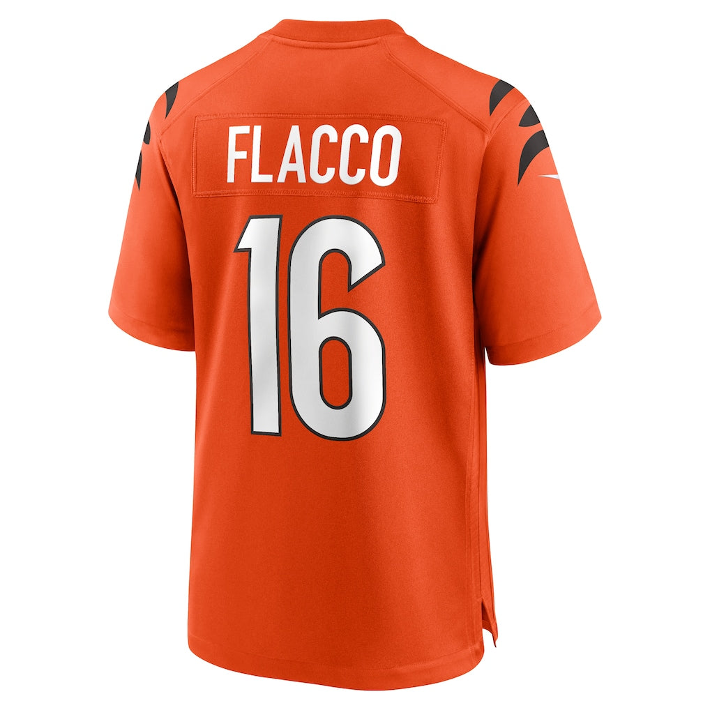 C.Bengals #16 Joe Flacco Orange Alternate Game Jersey