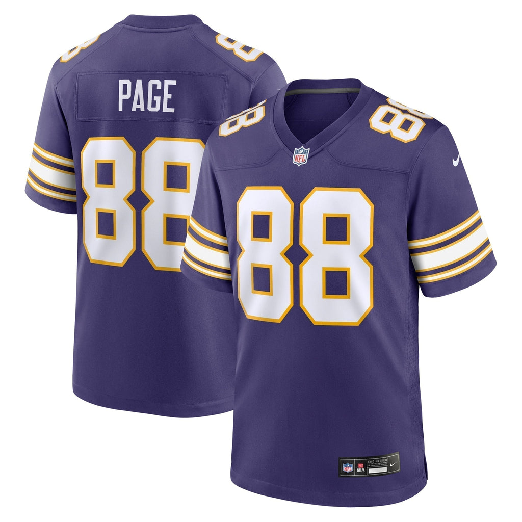 Alan Page Minnesota Vikings  Classic Retired   Jersey - Purple
