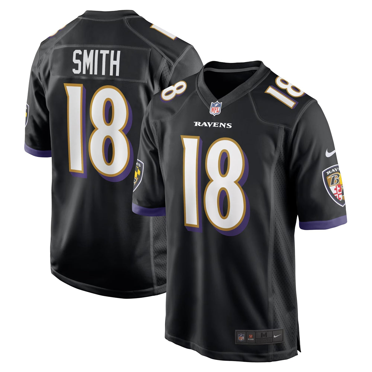 Baltimore Ravens Roquan Smith Black Alternate Game Jersey