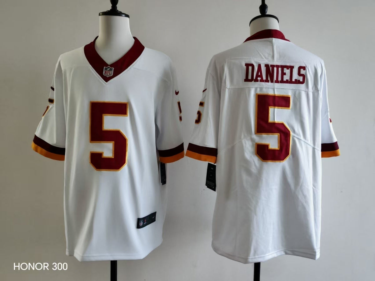 Men's Washington Redskins Jayden Daniels Jersey-White
