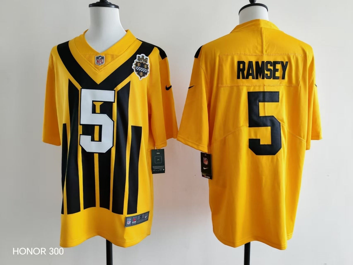 Men's Pittsburgh Steelers Jalen Ramsey  Jersey -  Retro Yellow-1
